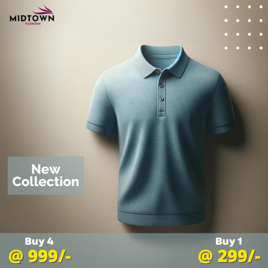 Blue 4 POLO T-shirts Combo offer